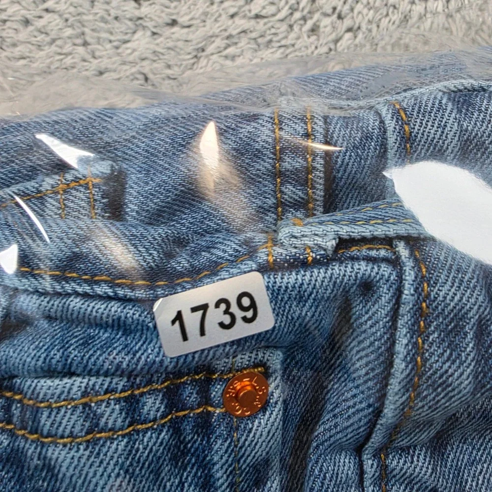 Levis 517 Bootcut Premium Jeans Men 33x30 Blue Front Crease Big E Cowboy Western